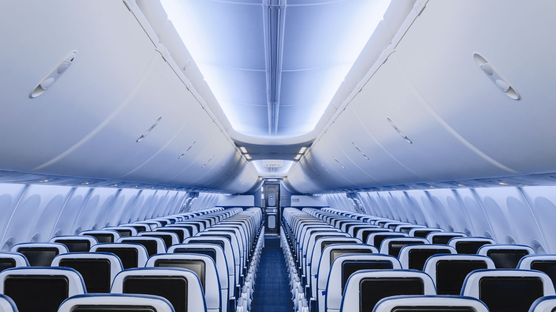 ユナイテッド航空 ボーイング737 MAX 機内イメージ