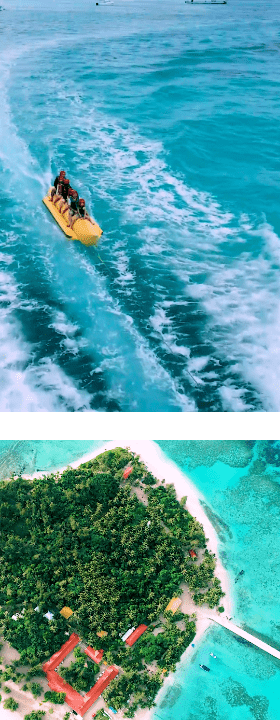 マニャガハ島 パラセーリング バナナボート